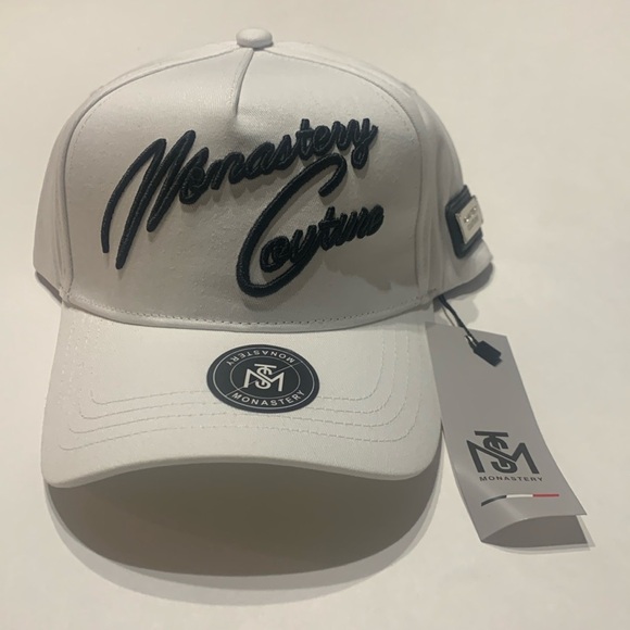 White Monastery Couture Designer Hat - Picture 2 of 10